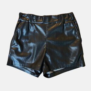 Anine Bing Koa Faux Leather Shorts, size XS